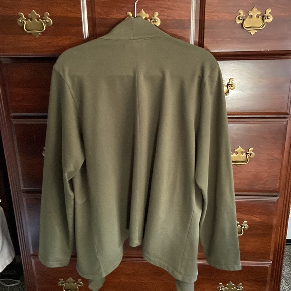 Waterfall Front open jacket. Coldwater Creek size 14-16 - Picture 3 of 4